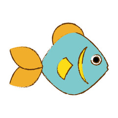 colorful fish icon image vector illustration design 