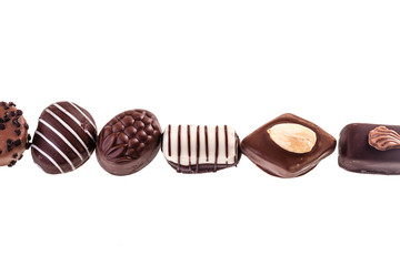 Row of pralines