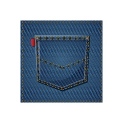 Denim frame icon. Jeans cotton textile and texture theme. Isolated design. Vector illustration