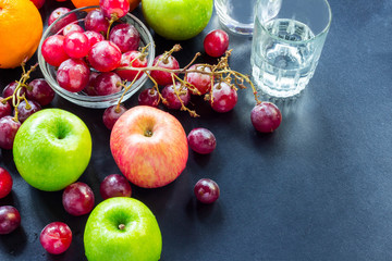 Mixed fresh fruits for healthy eating and dieting