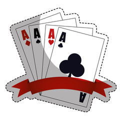 cards game casino related icon image vector illustration design 