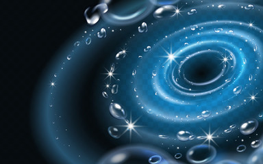 Attractive whirlpool effects