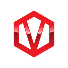 Hexagonal V Sign