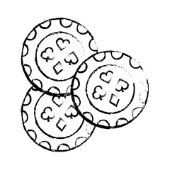 chips casino related icon image vector illustration design 