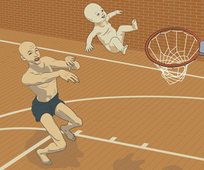 Fototapeta premium Basketbaby
