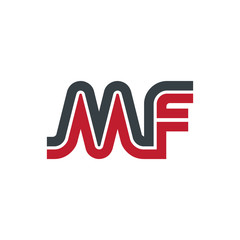 Initial Letter MF Linked Design Logo