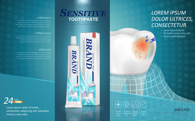 Sensitive toothpaste ads