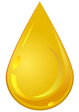 Yellow Gold Liquid Drop Vector Image