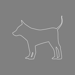 dog  line icon vector