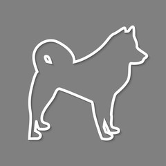 dog  line icon vector
