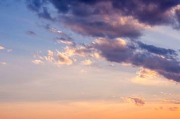 Beautiful colorful of cloudscape in sunset