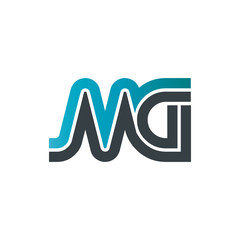 Initial Letter MG MCI Linked Design Logo