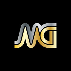 Initial Letter MG MCI Linked Design Logo