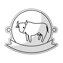 cow animal icon image vector illustration design 