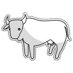 cow animal icon image vector illustration design 