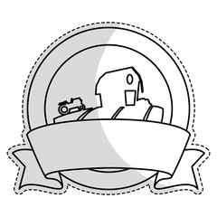 farm or barn emblem icon image vector illustration design 