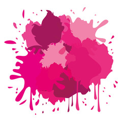 hot pink paint splatter icon image vector illustration design 