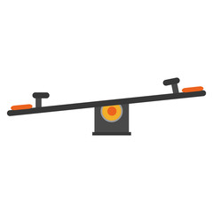 seesaw playground related icon image vector illustration design 