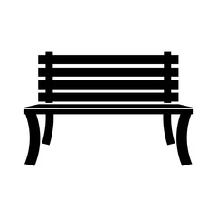 park bench icon image vector illustration design 