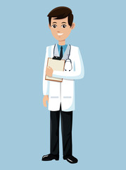 doctor stethoscope clipboard report vector illustration eps 10