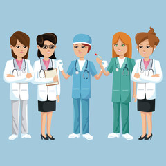 group staff medical health vector illustration eps 10