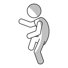 pictogram man icon over white background. vector illustration