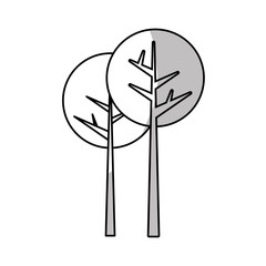 Trees icon over white background. vector illustration