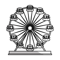 ferris wheel icon over whtie background. vector illustration