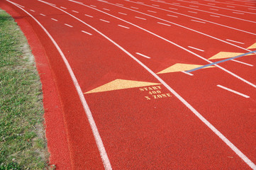 running track in sport field