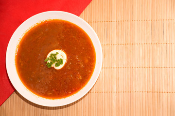 Борщ, вкусный обед