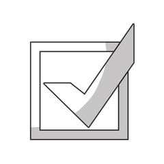 check mark icon over white background. vector illustration 