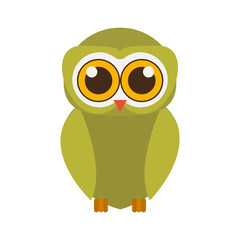 Owl cartoon icon. Bird animal and nature theme. Isolated design. Vector illustration