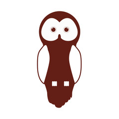 Owl cartoon icon. Bird animal and nature theme. Isolated design. Vector illustration