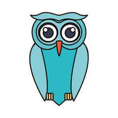 Owl cartoon icon. Bird animal and nature theme. Isolated design. Vector illustration