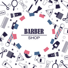 Composition of the set  icons for the Barber shop. Vector elements  your web design