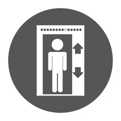 elevator pictogram emblem icon image vector illustration design 