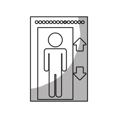 elevator pictogram emblem icon image vector illustration design 