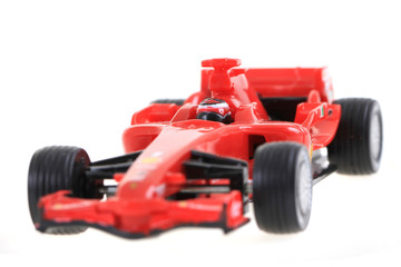 Naklejka premium red toy as formula car