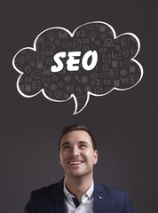 Business, Technology, Internet and marketing. Young businessman