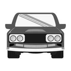 sedan or coupe car frontview icon image vector illustration design 