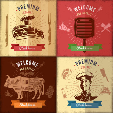 Steak House Emblem Design