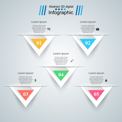 Abstract 3D digital illustration Infographic.