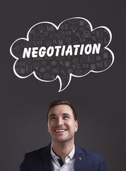 Business, Technology, Internet and marketing. Young businessman