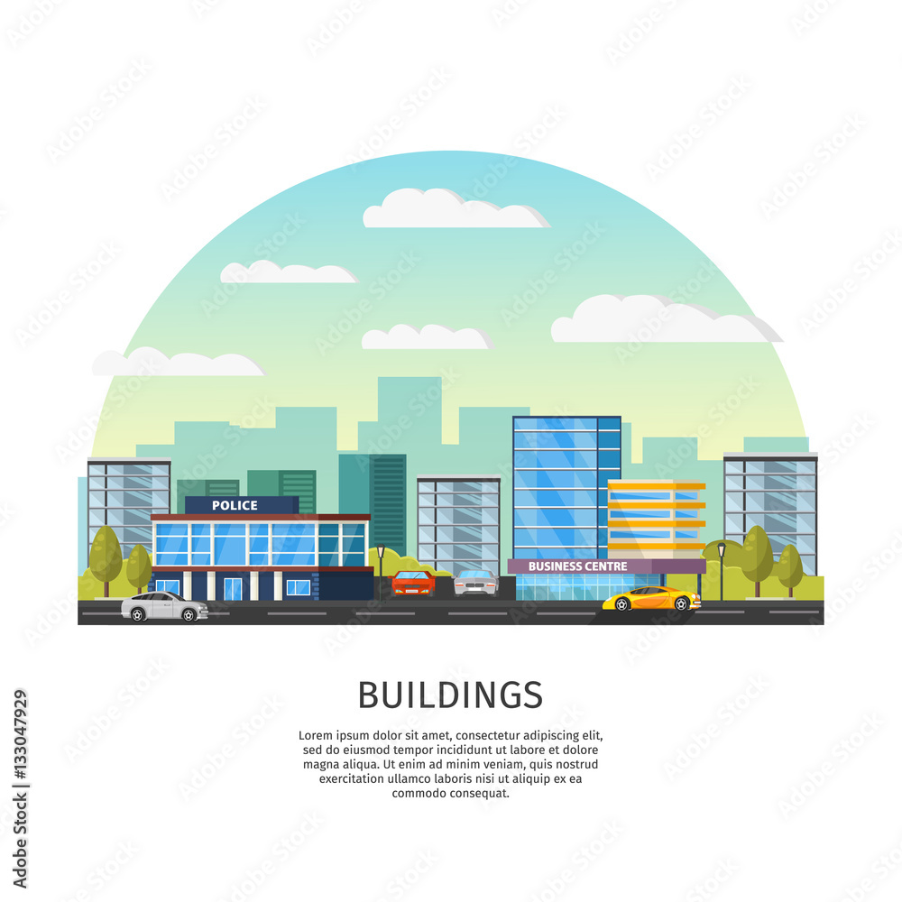 Wall mural Modern Cityscape Template