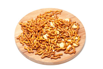 cookies bretzels on a white background