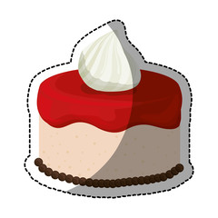 embellished cake pastry icon image vector illustration design 