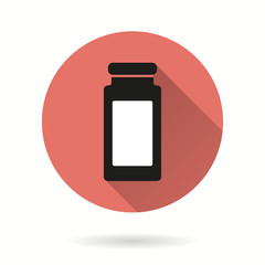 Medicine bottle - vector icon.