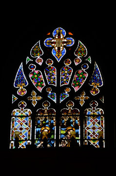 Stained glass of a church