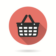 Shopping basket - vector icon.