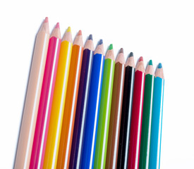 Fototapeta premium Color pencils isolated on white background